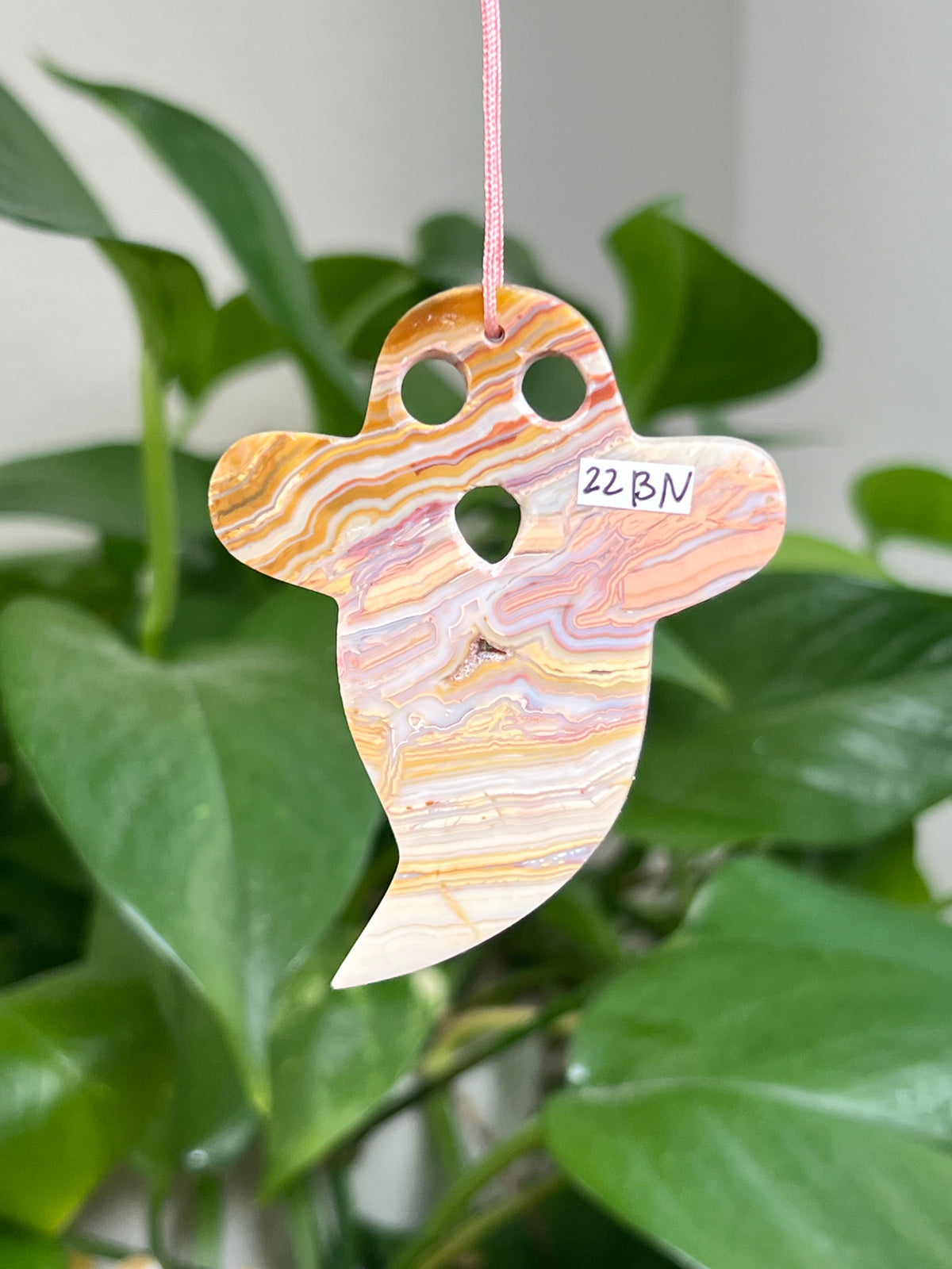 Crazy Lace Agate Ornament Ghost: BR