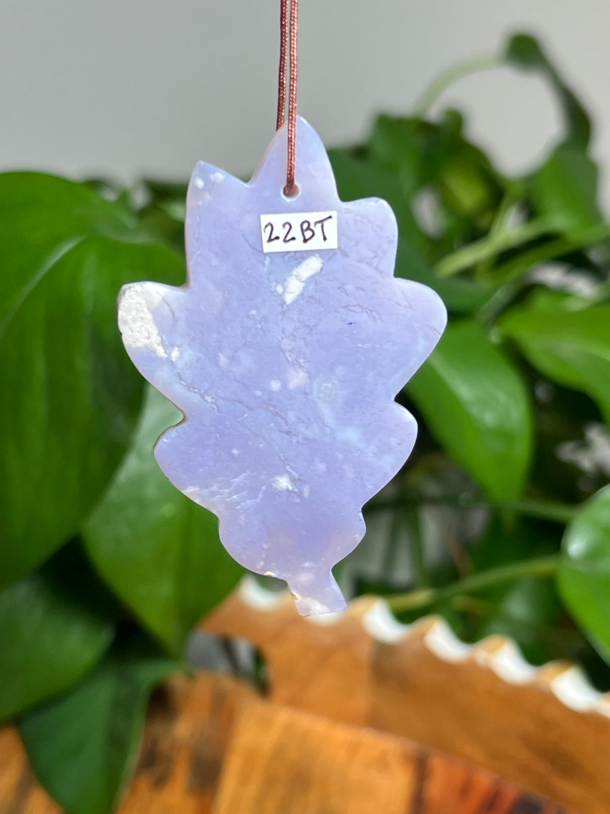 Purple Chalcedony Leaf Ornaments