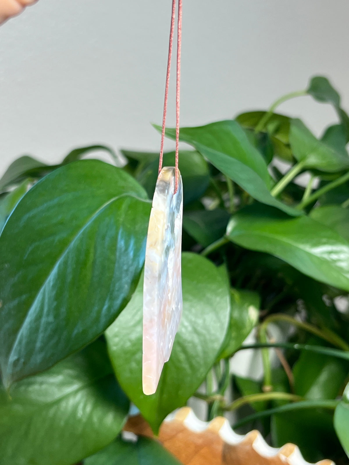 Rainbow Plume Agate Ghost Ornaments