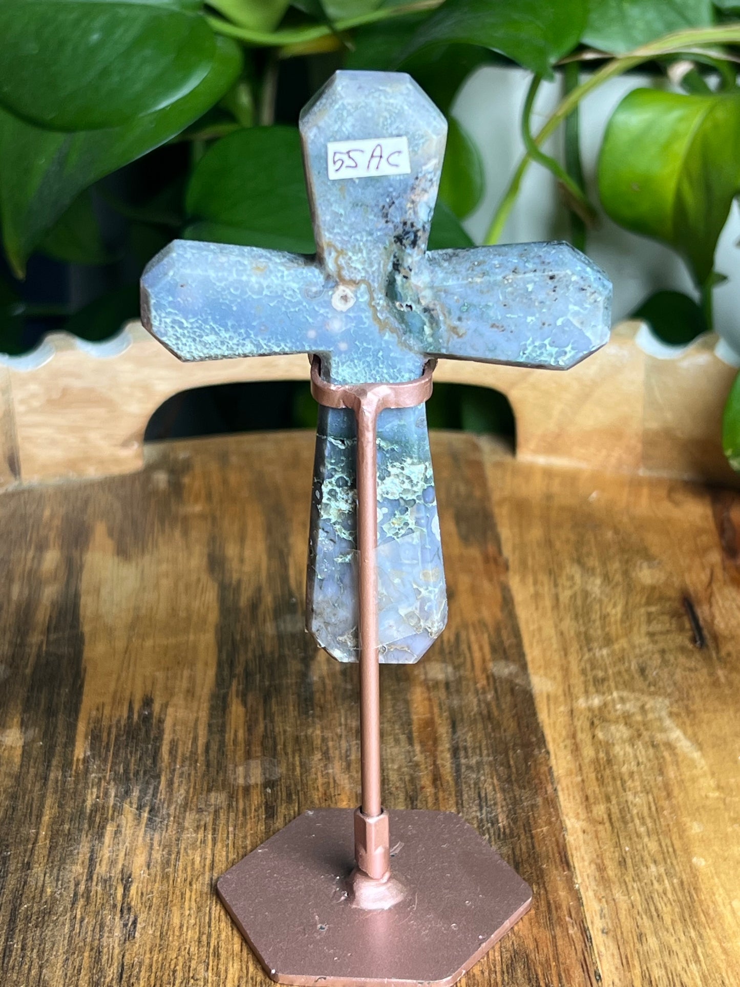 Grape Agate Cross