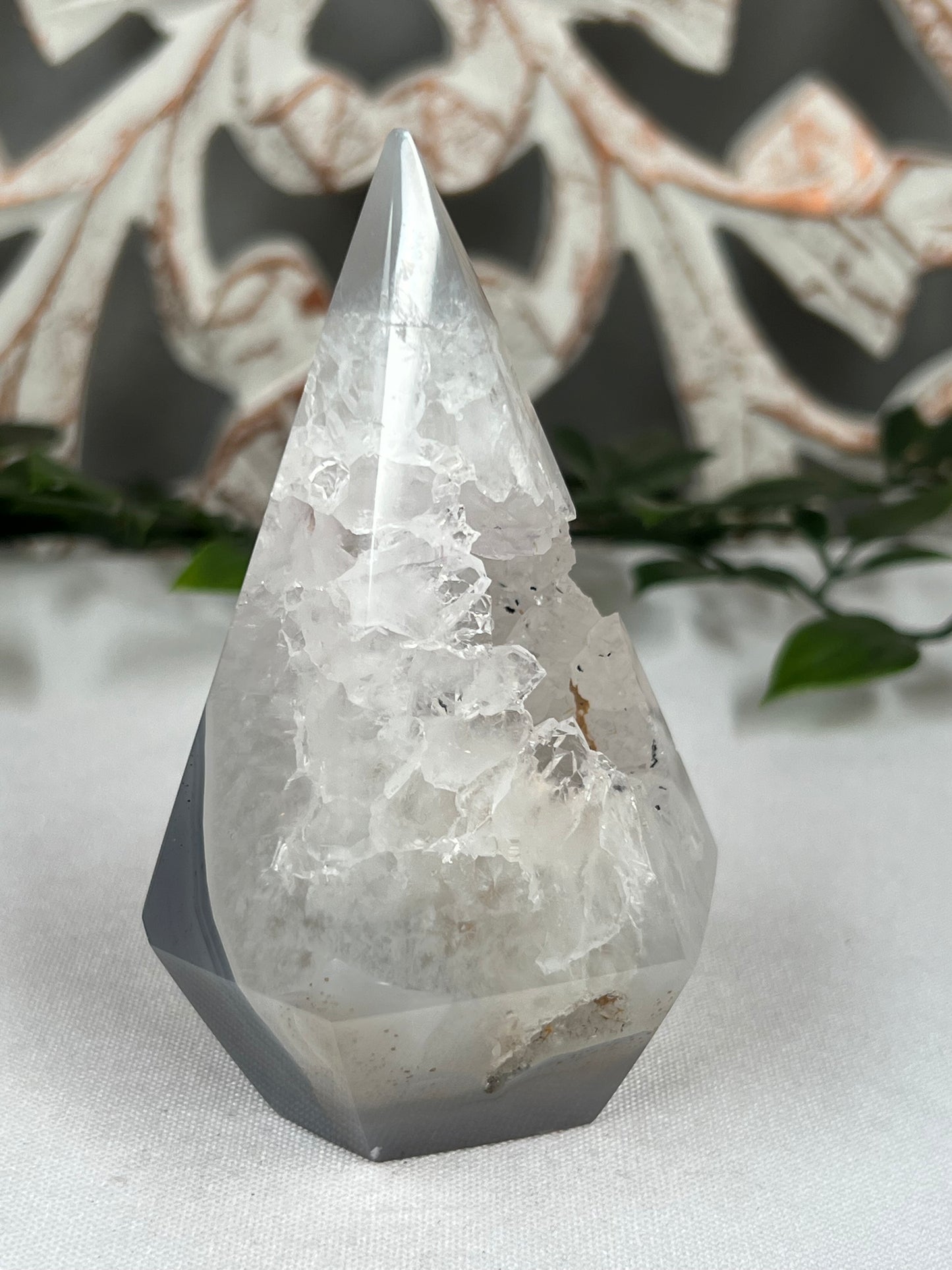 Brazilian Druzy Agate Tower