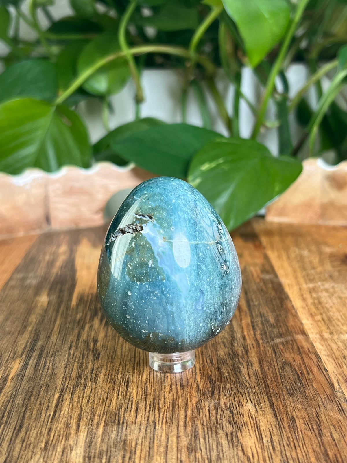 Blue Green Jasper Egg: RC