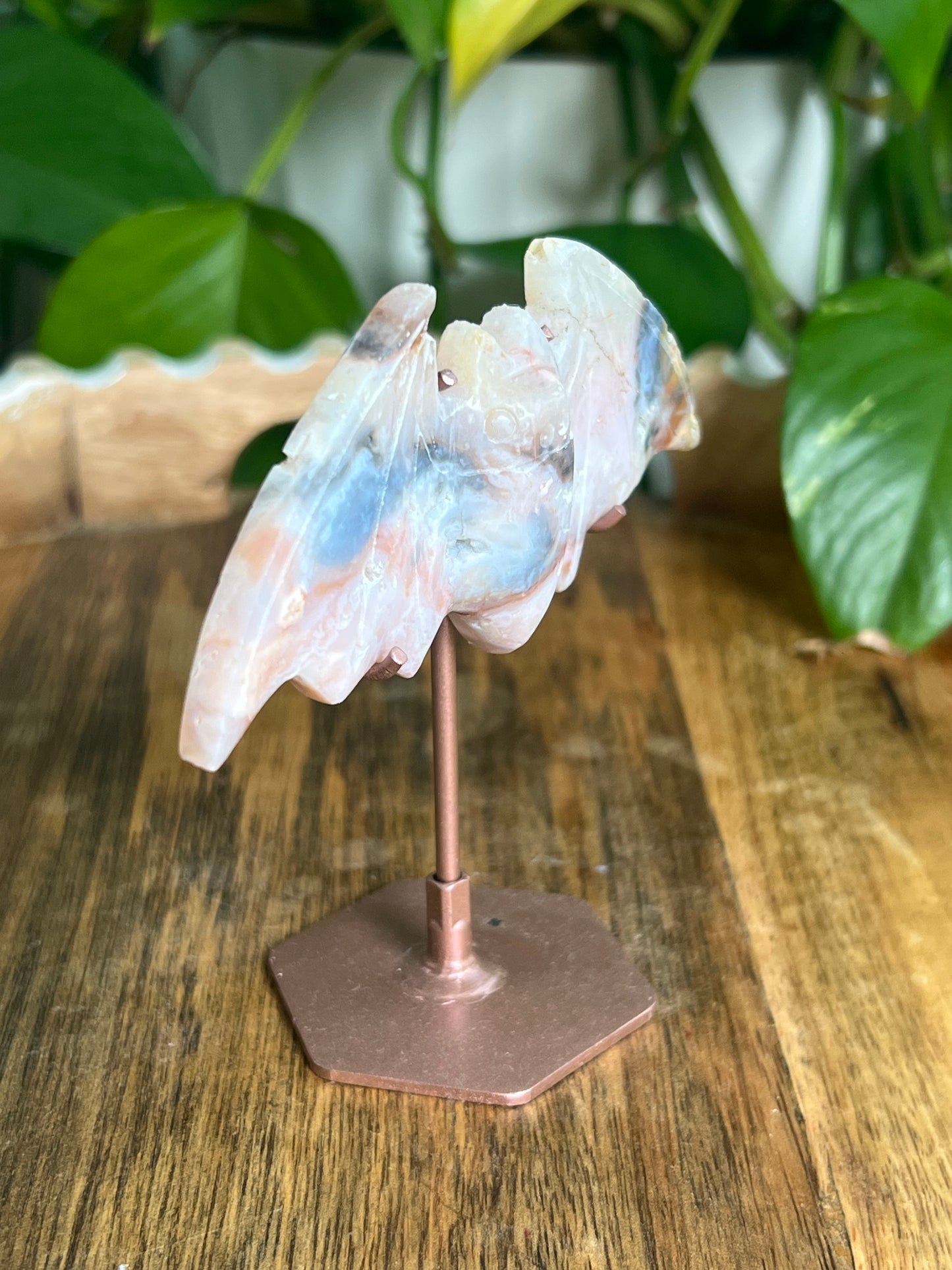 Rainbow Plume Agate Bat CA