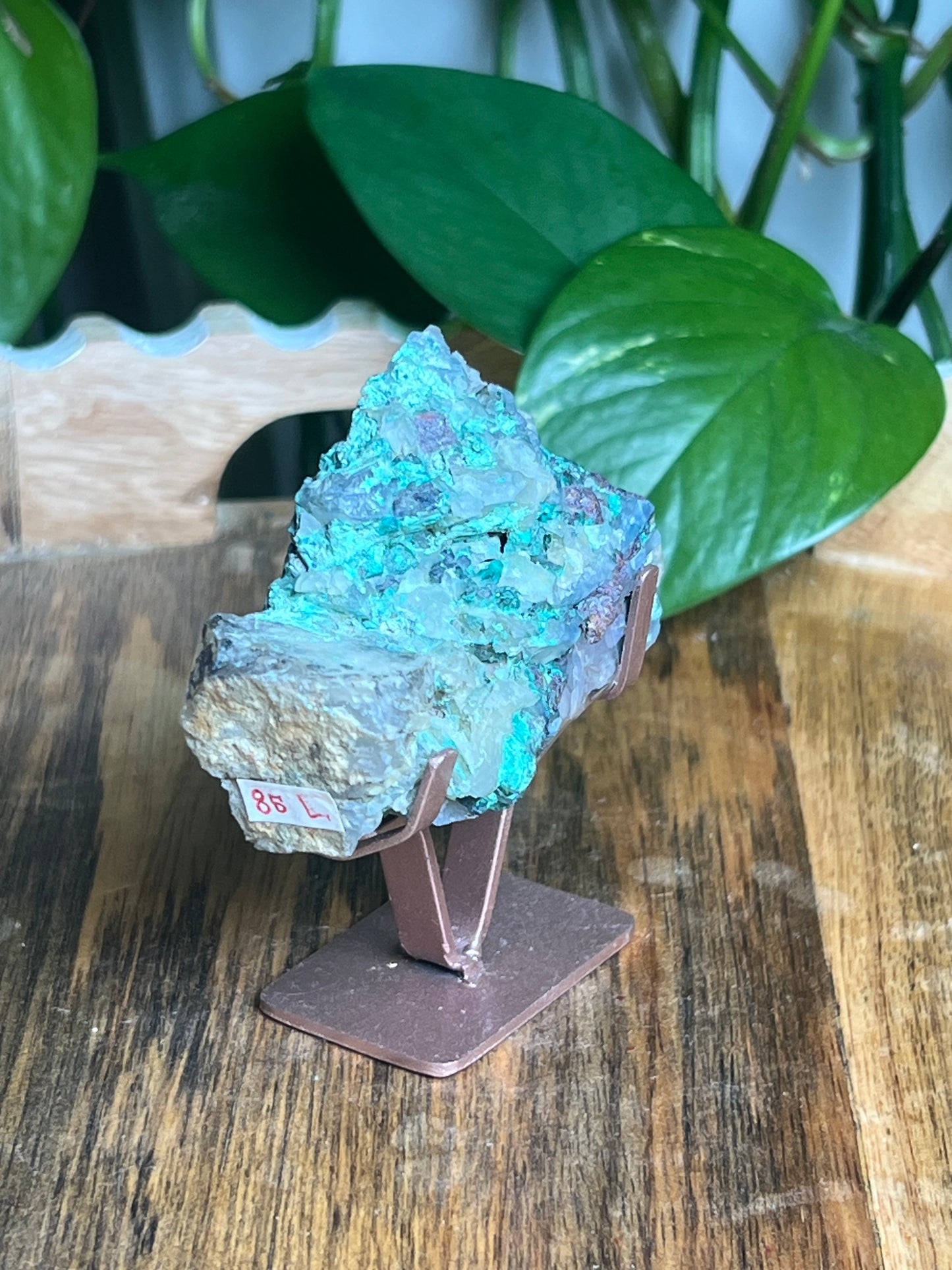 Copper In Malachite Chrysocolla and Chalcedony Slab: L
