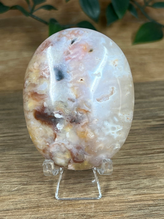 Rainbow Plume Agate Palmstone