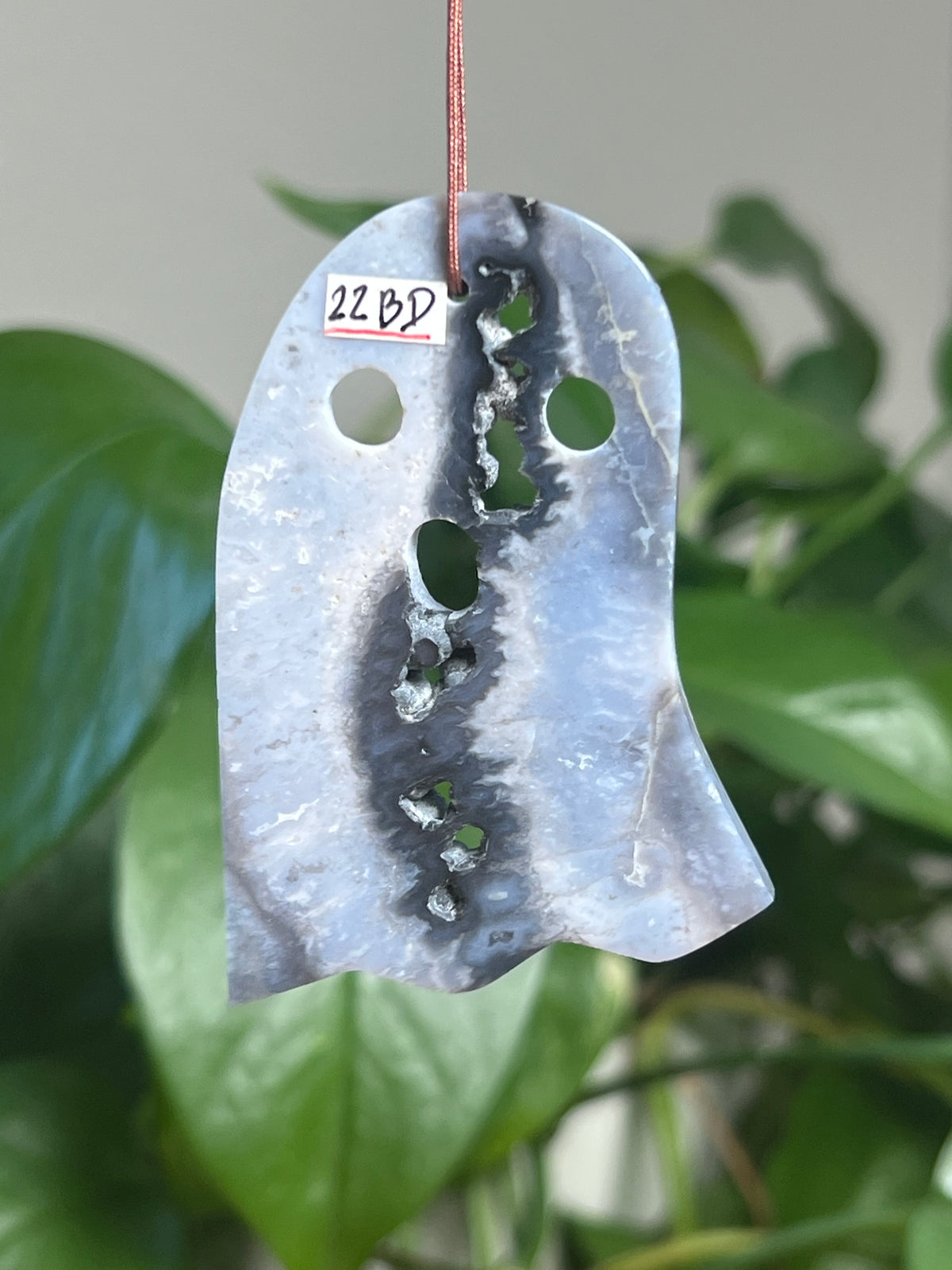 Blue Plume Agate Ghost Ornaments
