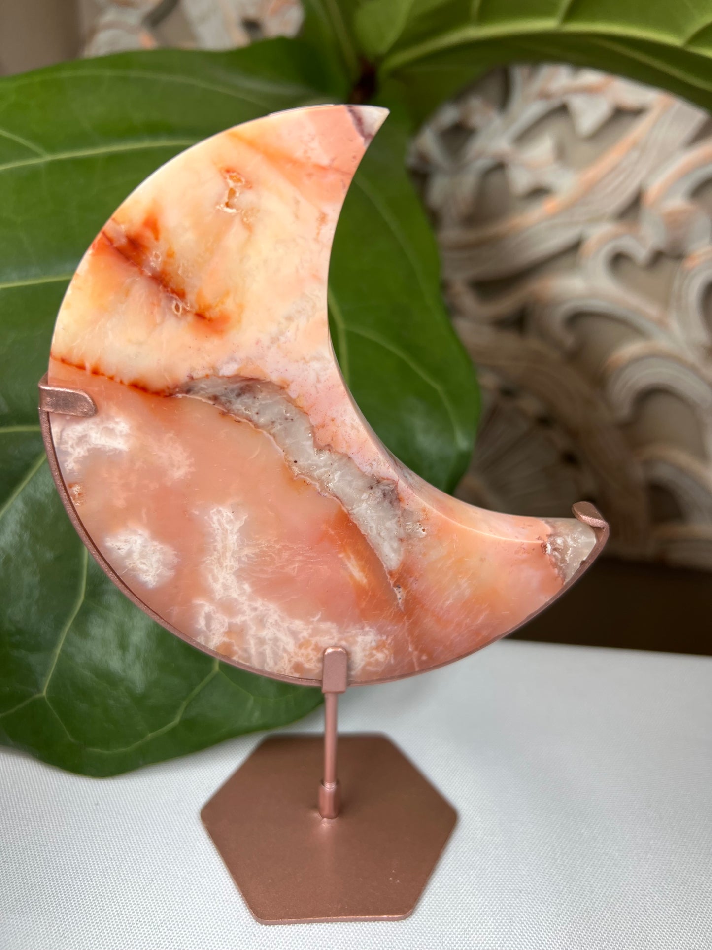 Pink Carnelian Moon