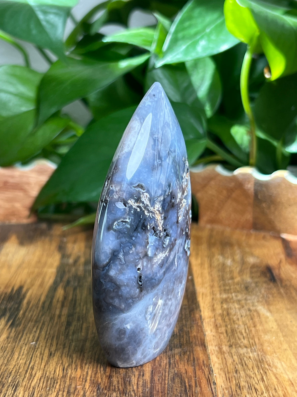 Blue Plume Agate Flame: ER