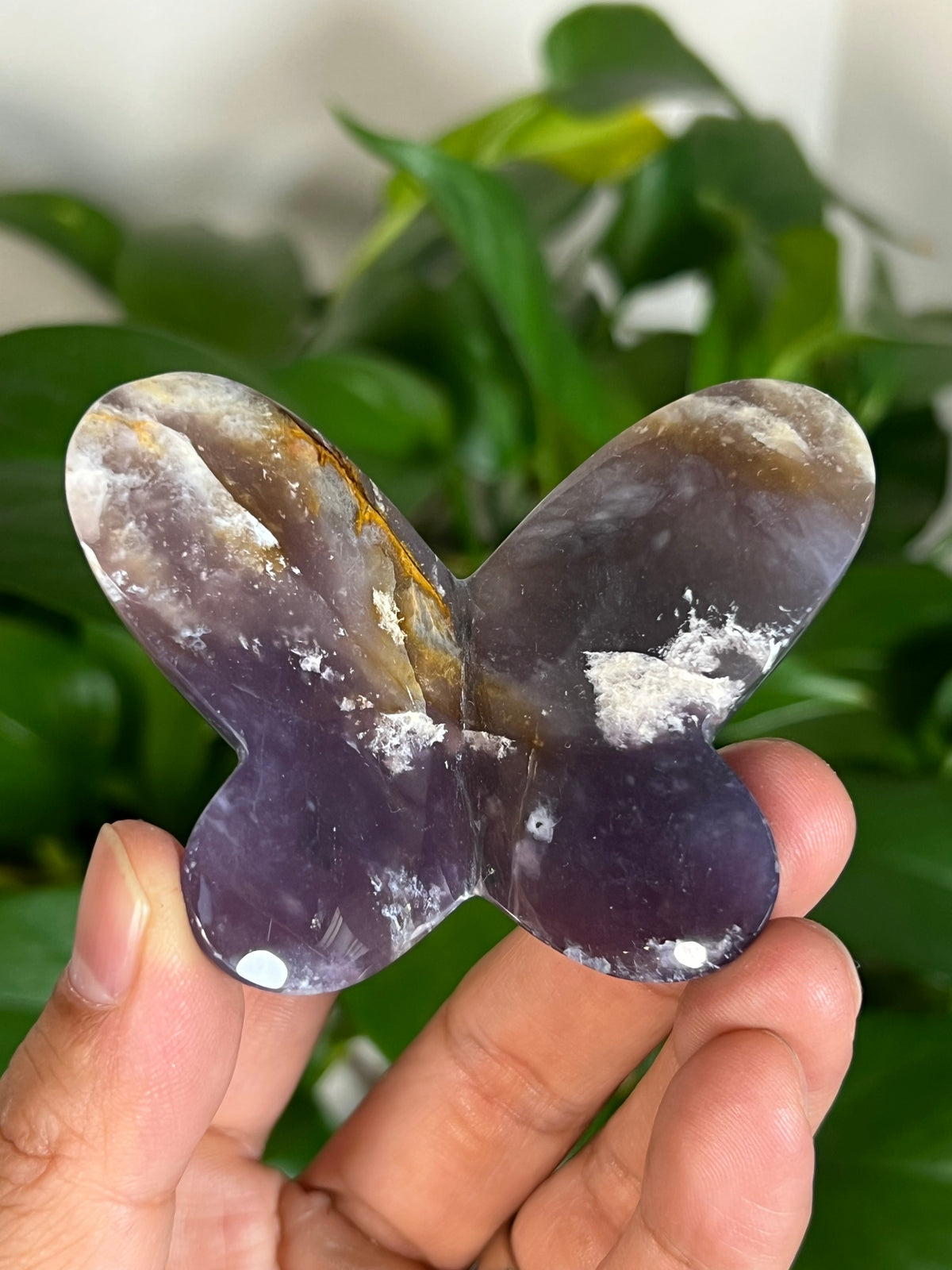 Purple Chalcedony 3D Butterflies