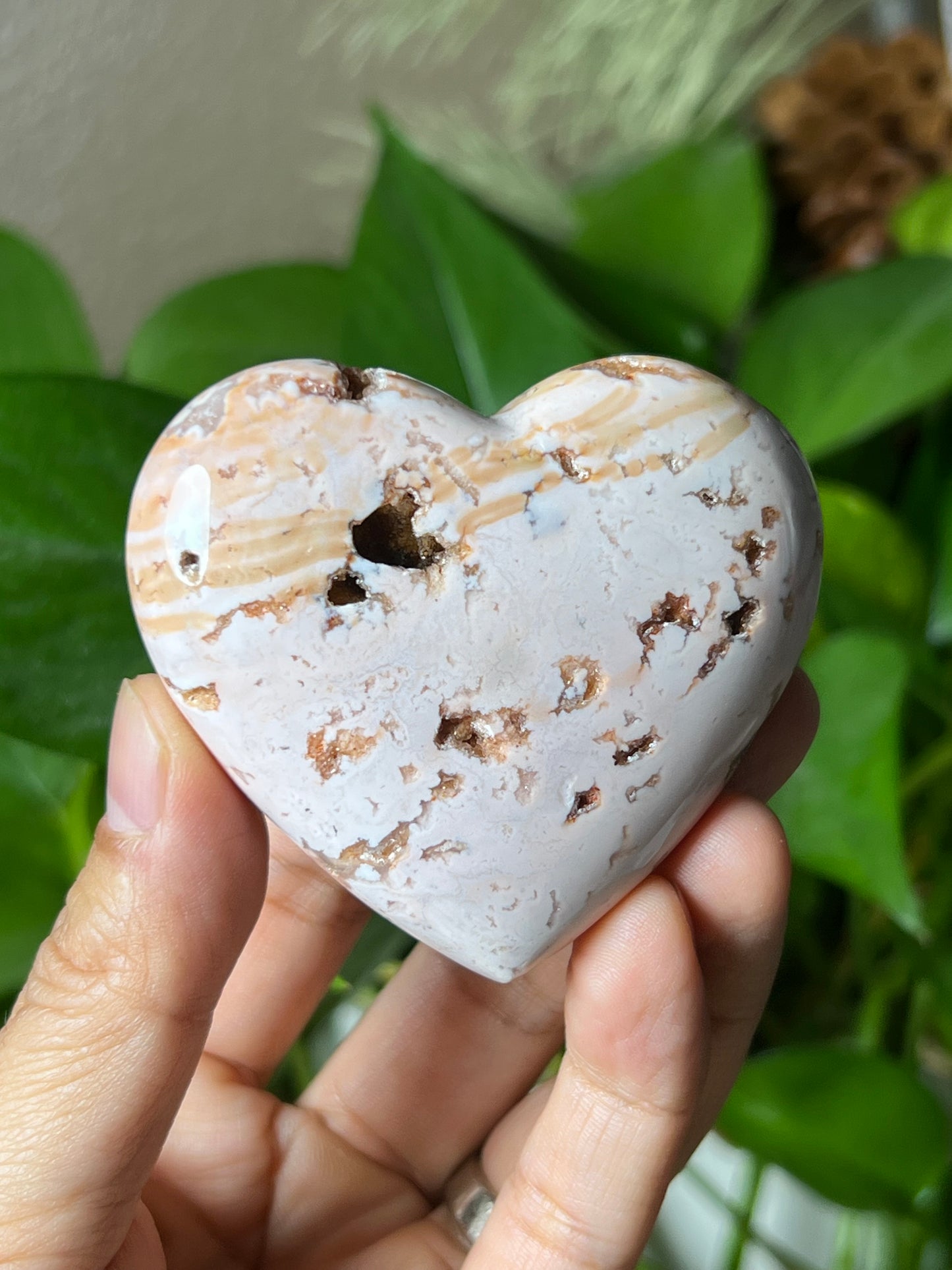 Pink Carnelian Heart