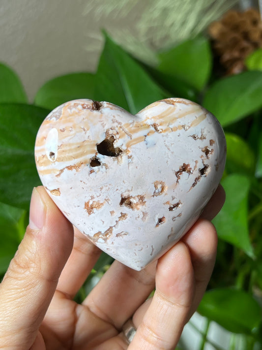 Pink Carnelian Heart
