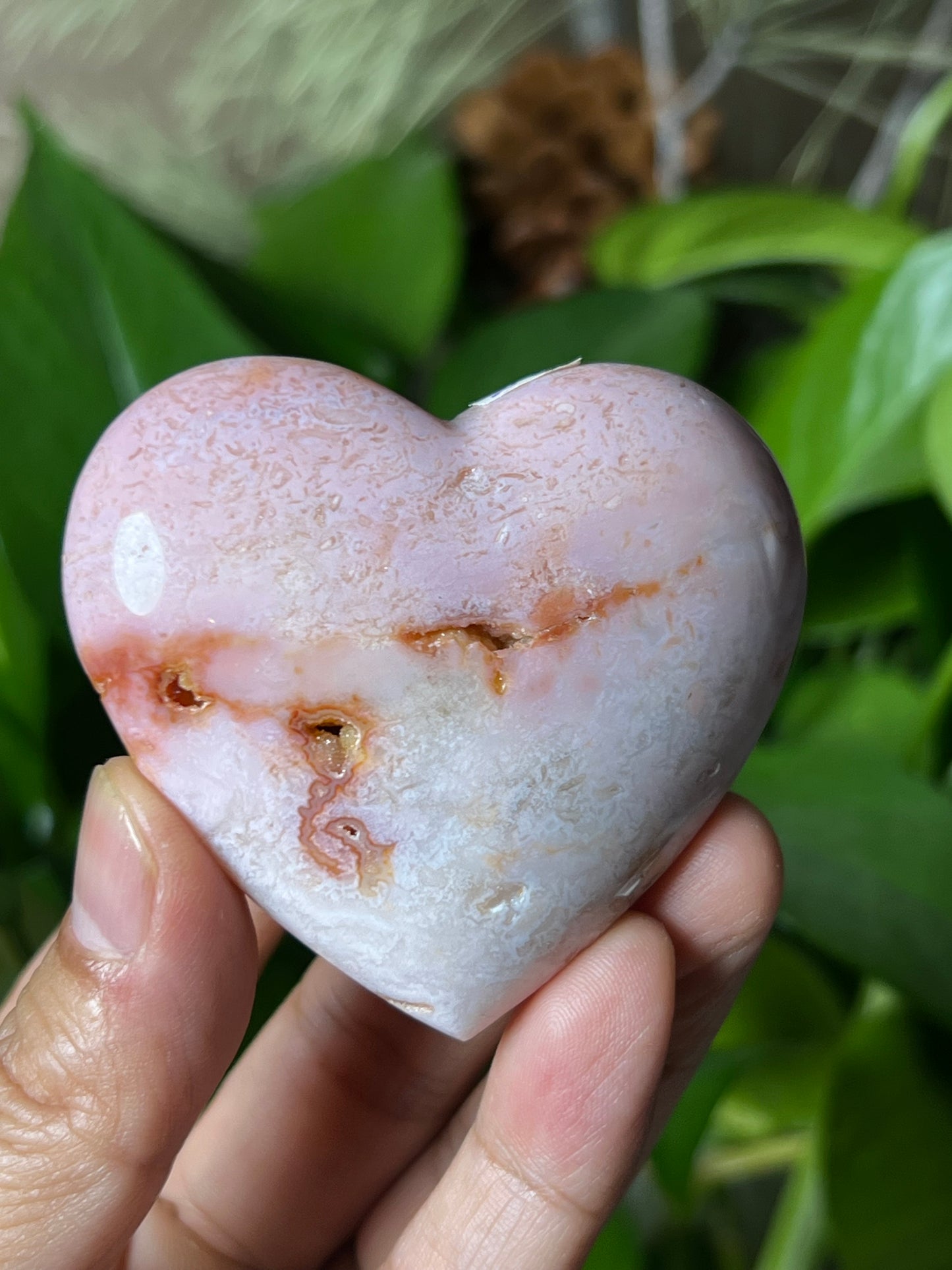 Pink Carnelian Heart