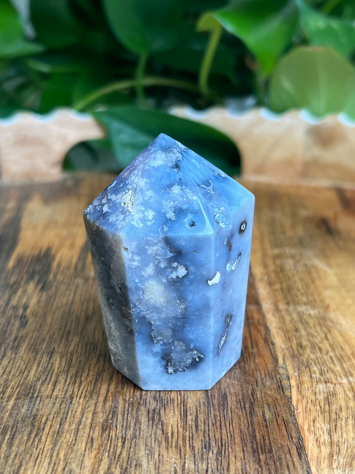 Blue Plume Agate Cupcake: EJ