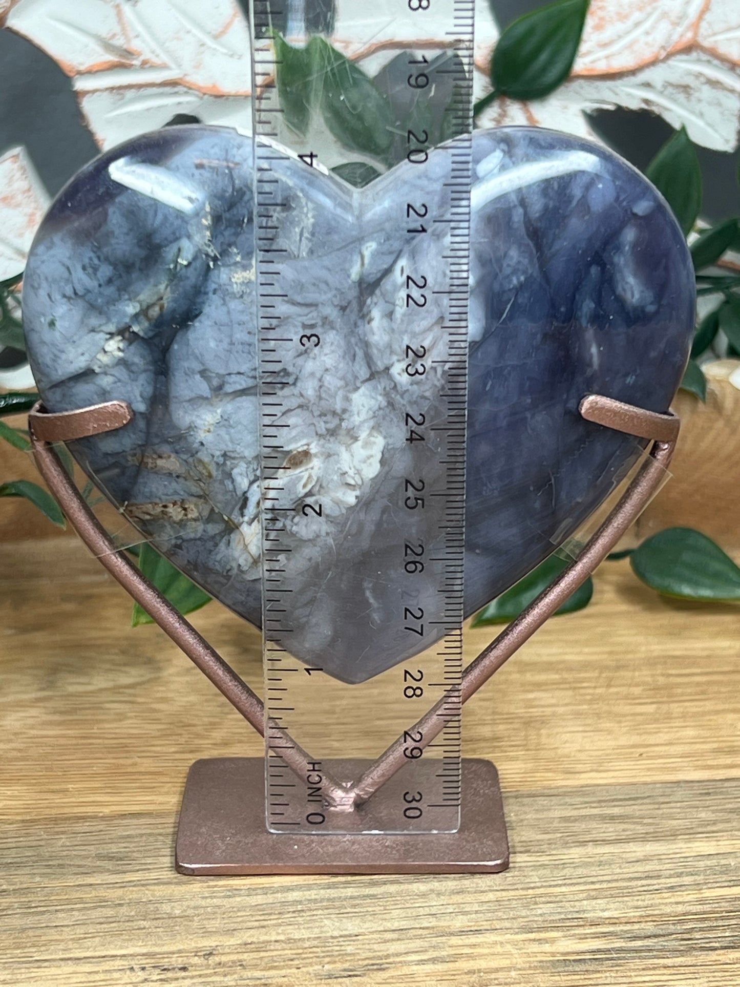 Purple Chalcedony Heart