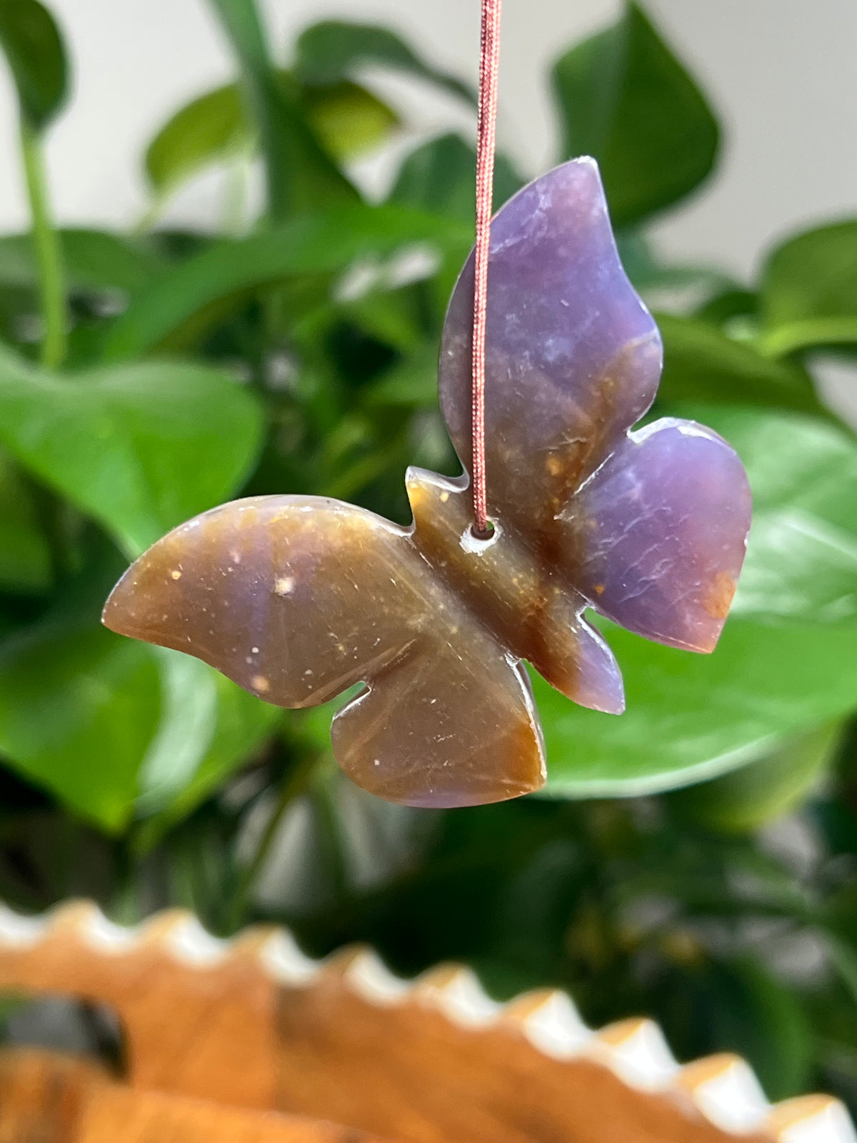 Purple Chalcedony Butterfly Ornaments