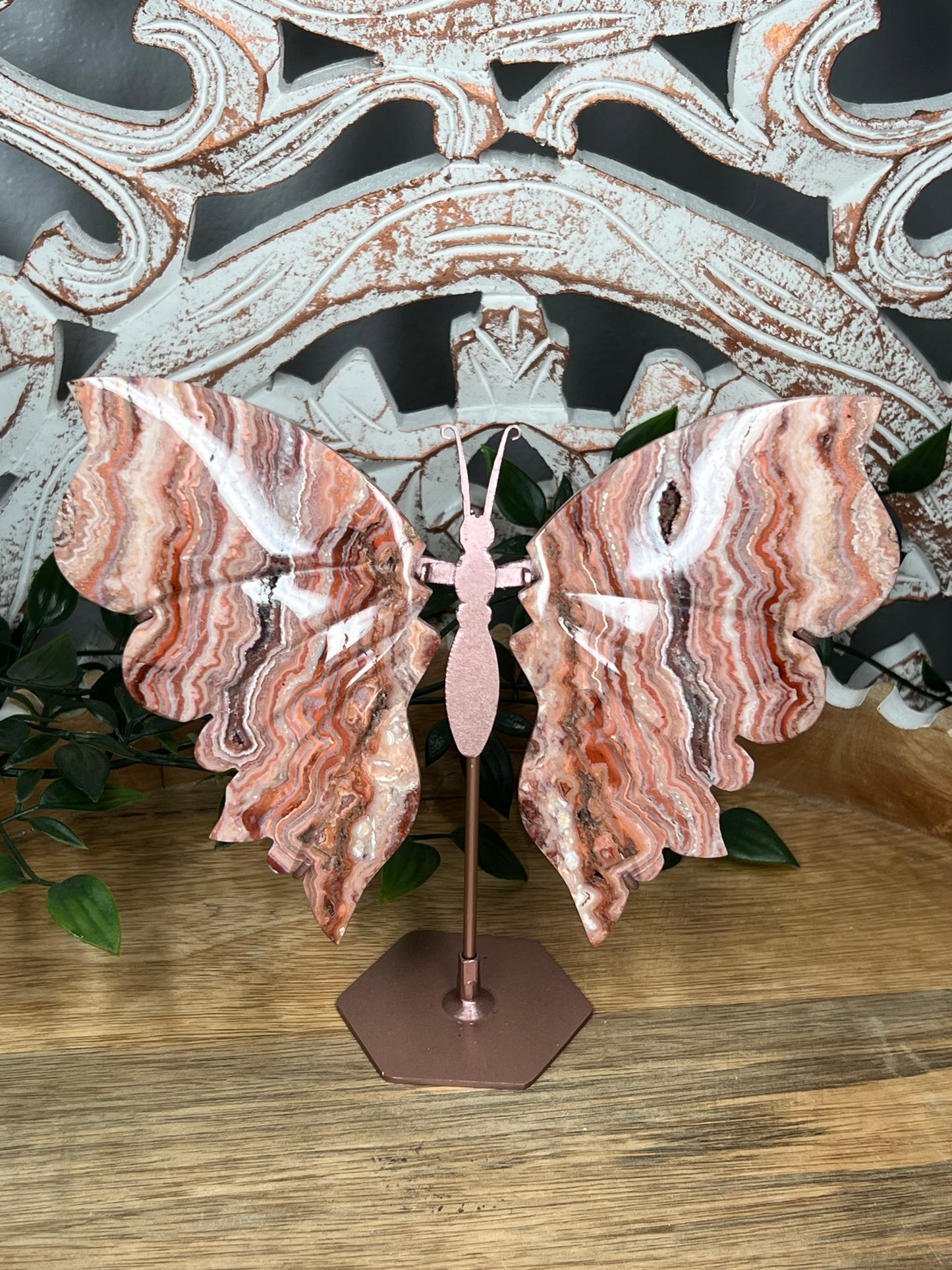 Pink Crazy Lace Agate Wings