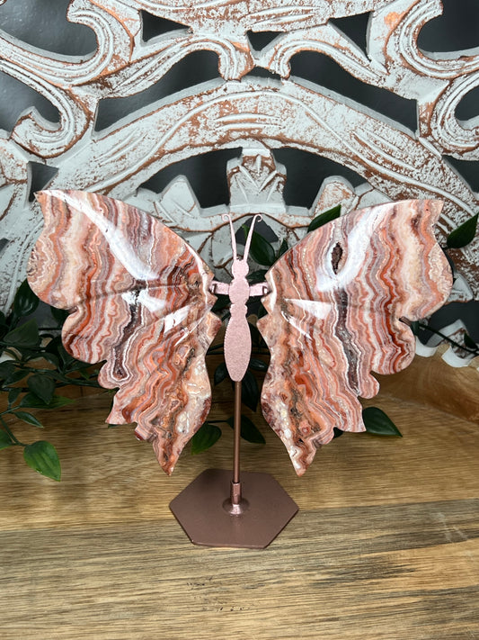 Pink Crazy Lace Agate Wings