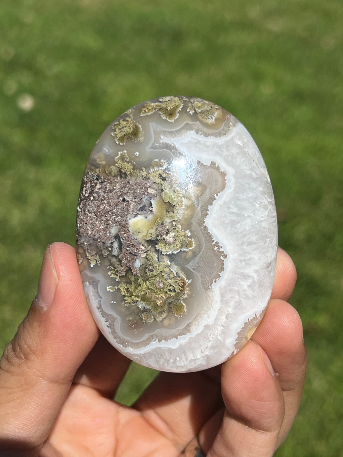 Scenic Moss Agate Palmstone KB
