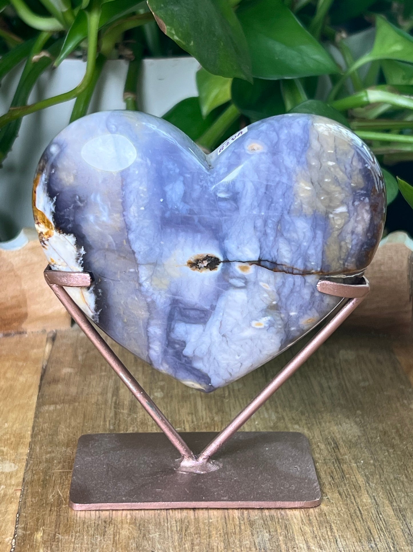 Purple Chalcedony Heart