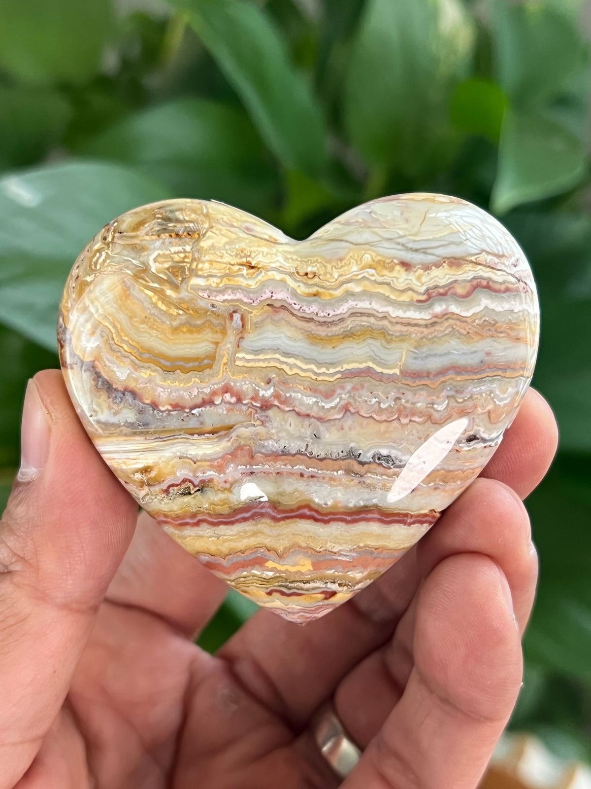 Crazy Lace Agate Small Puffy Moons