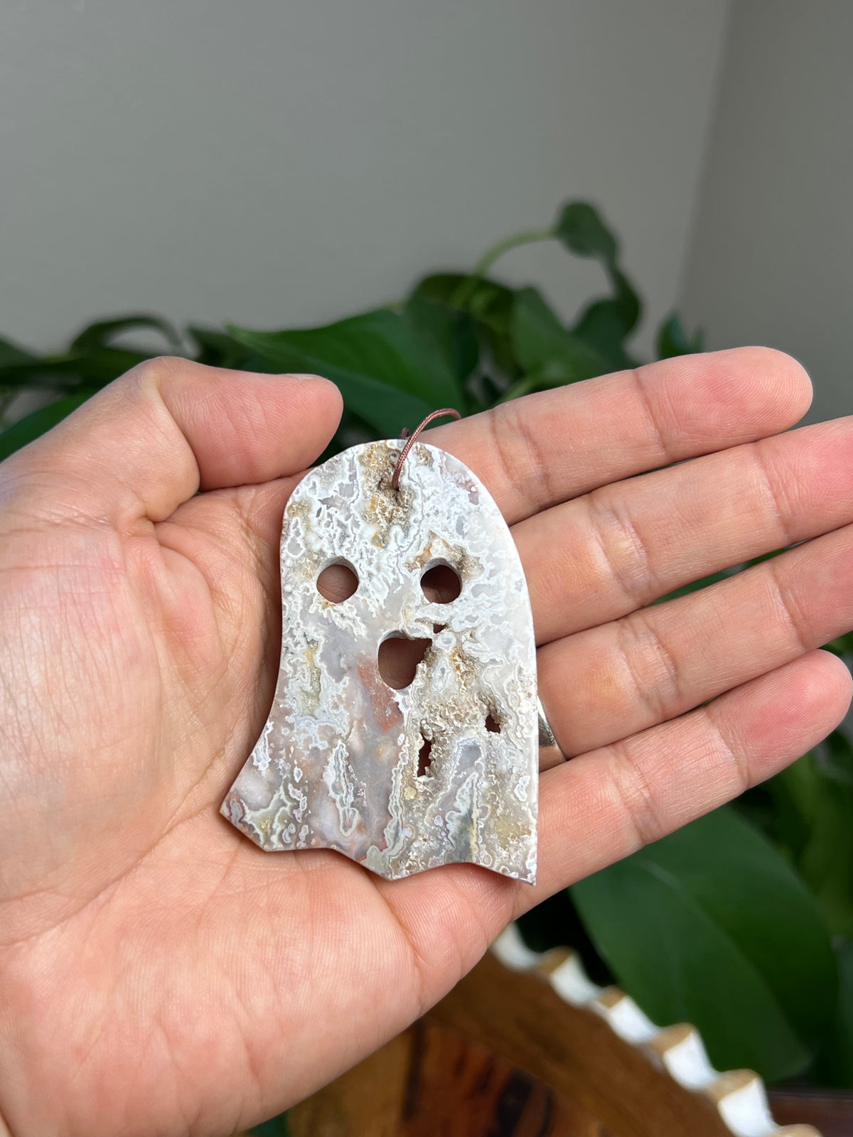 Sumatra Plume Agate Ghosts Ornaments