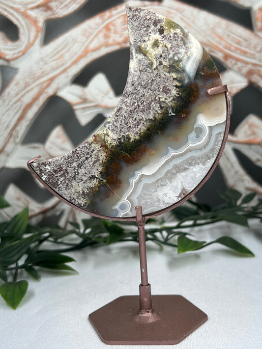 Scenic Moss Agate Moon