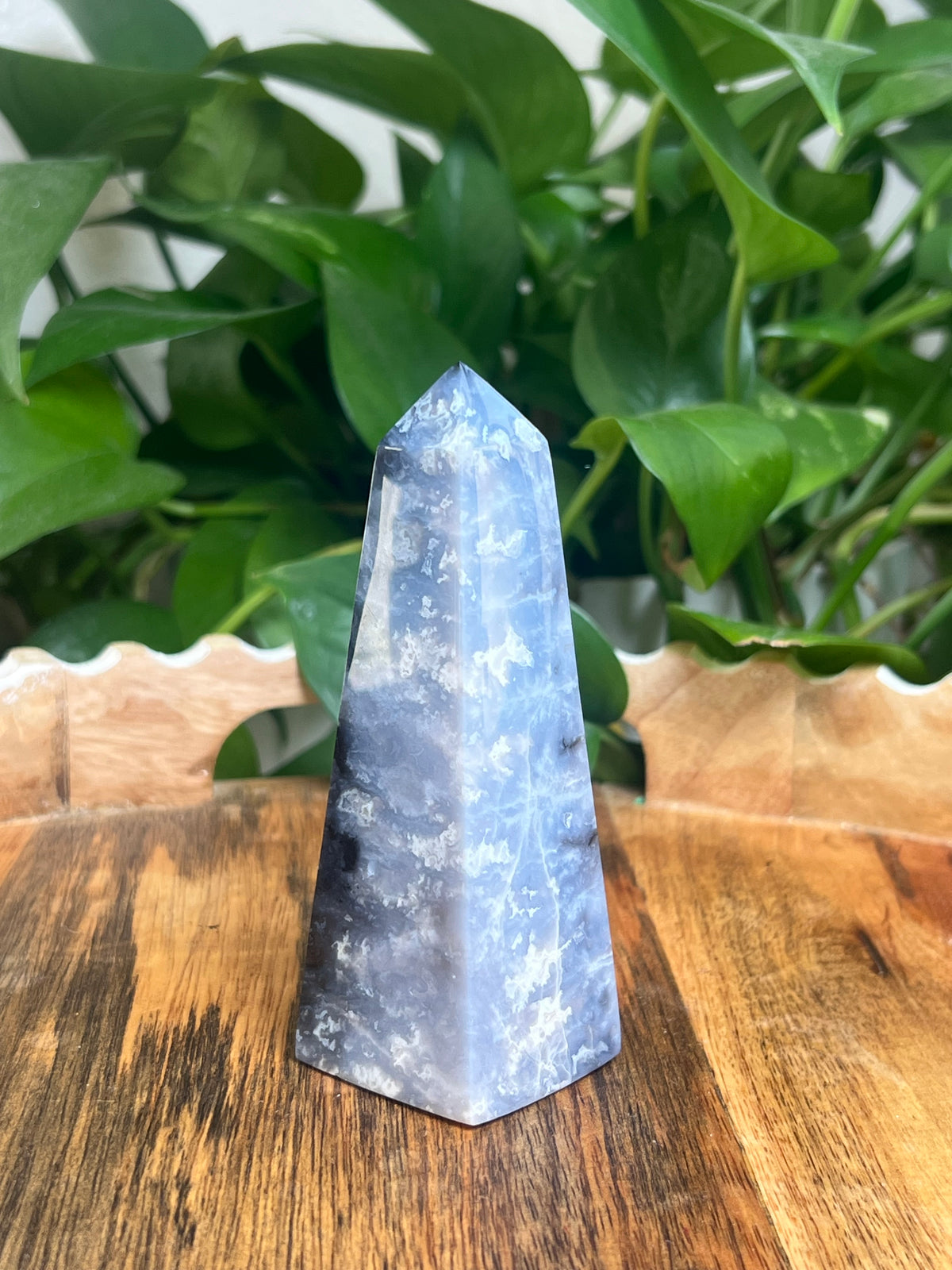 Blue Plume Agate Tower: NB