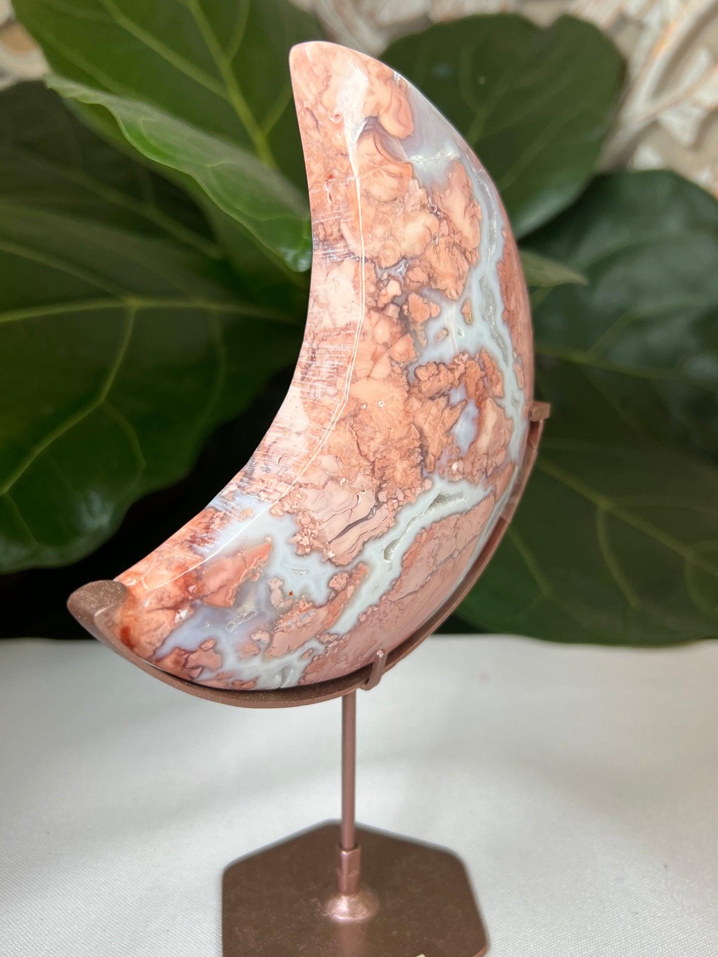 Cotton Candy Agate Moon