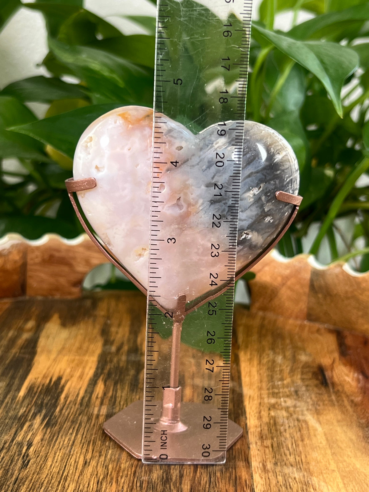 Rainbow Plume Agate Hearts