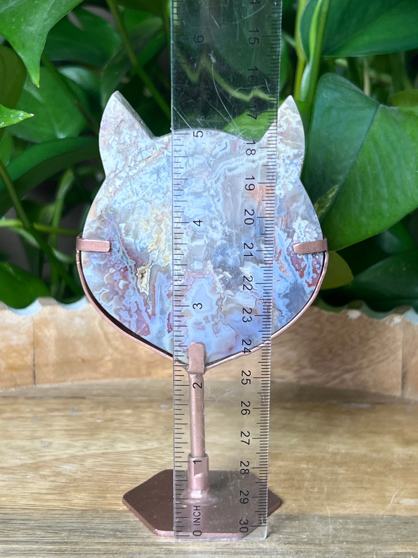 Sumatra Plume Agate Cat Head