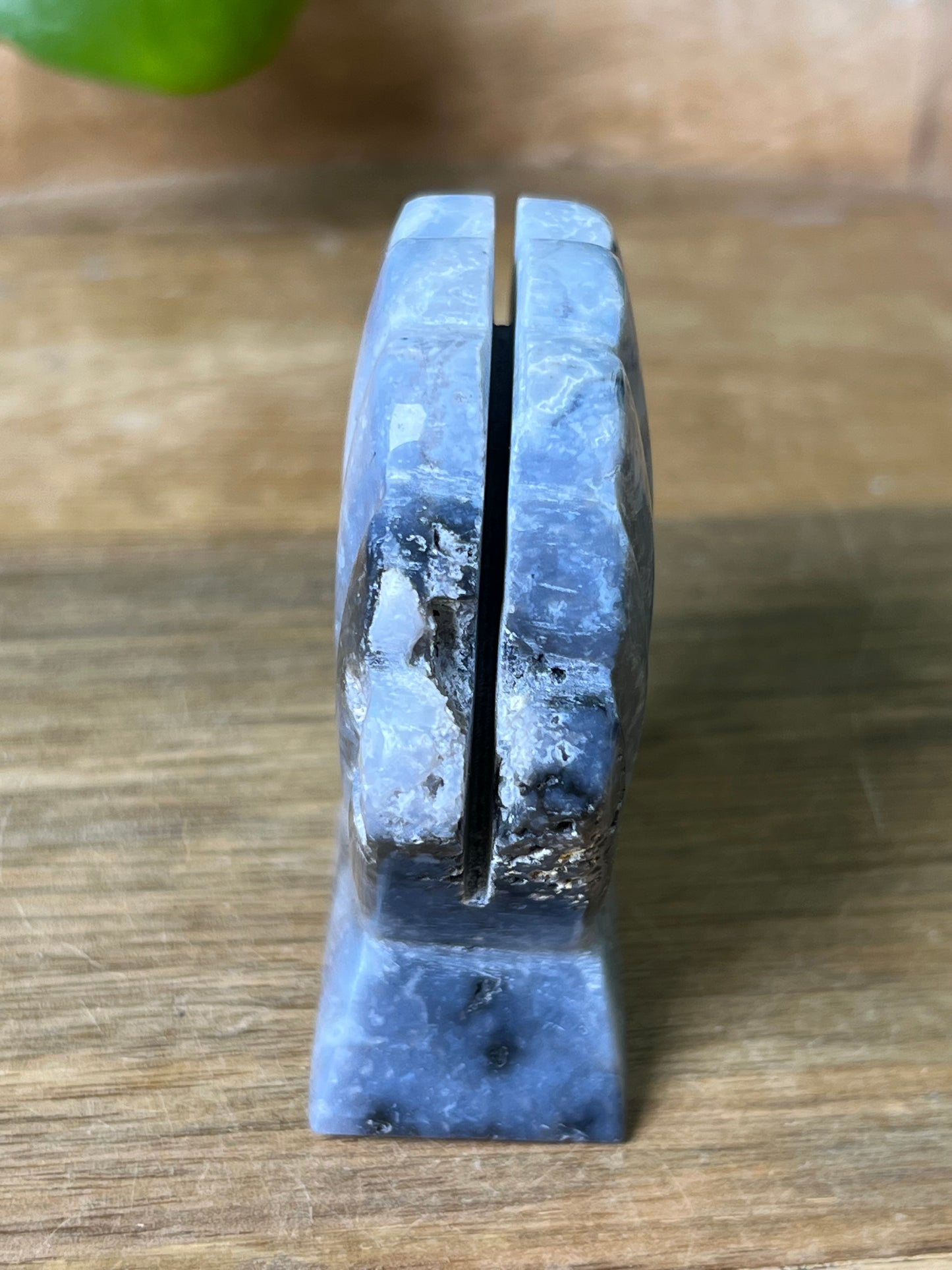 Blue Plume Agate Shell