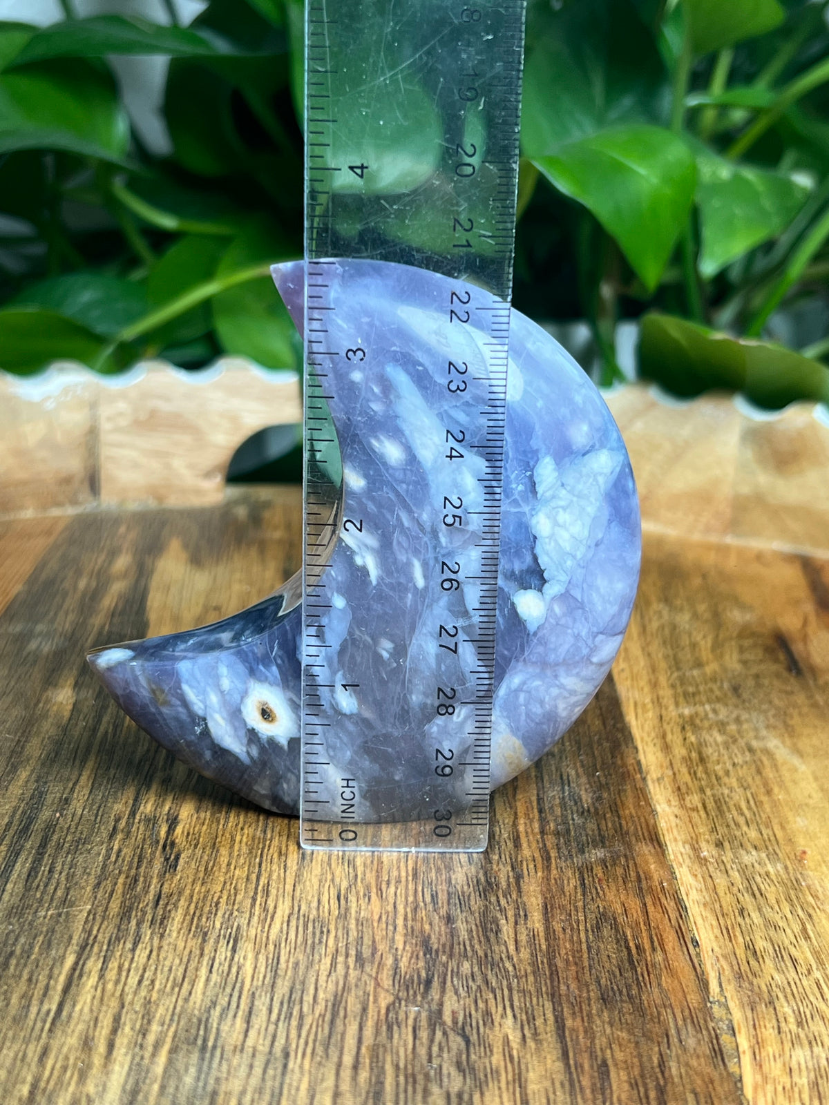 Purple Chalcedony Self-Standing Moon: AC