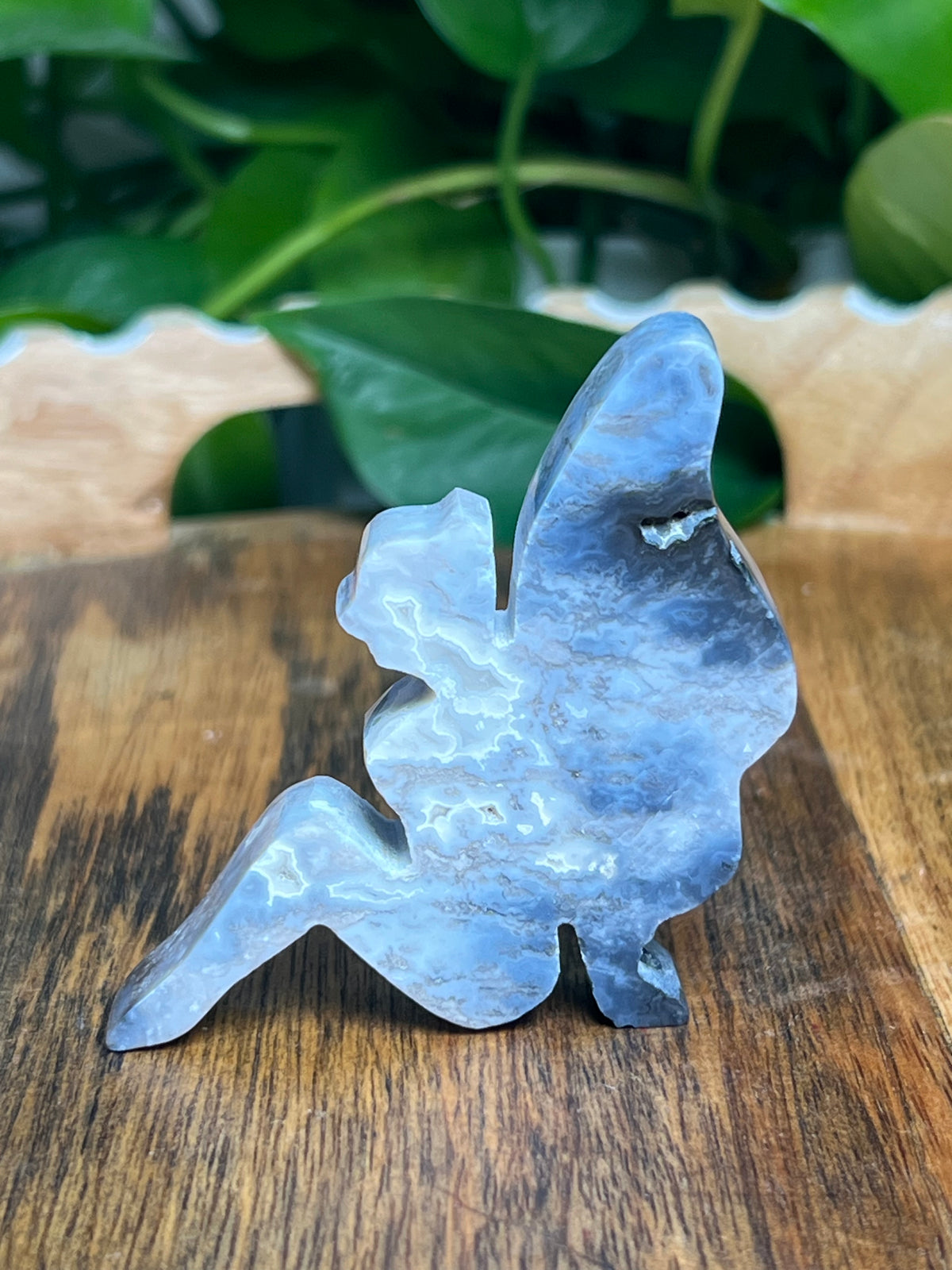 Blue Plume Agate Pixie Fairy: PG