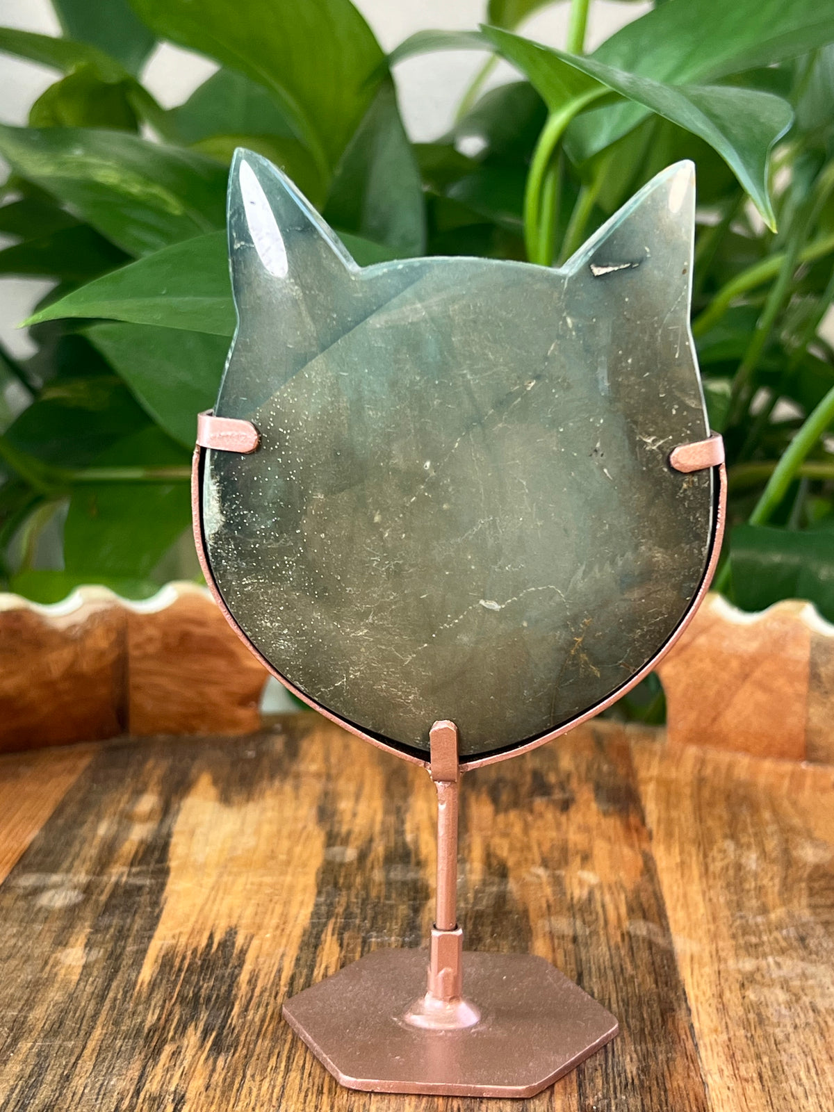 Blue Green Jasper Cat Heads