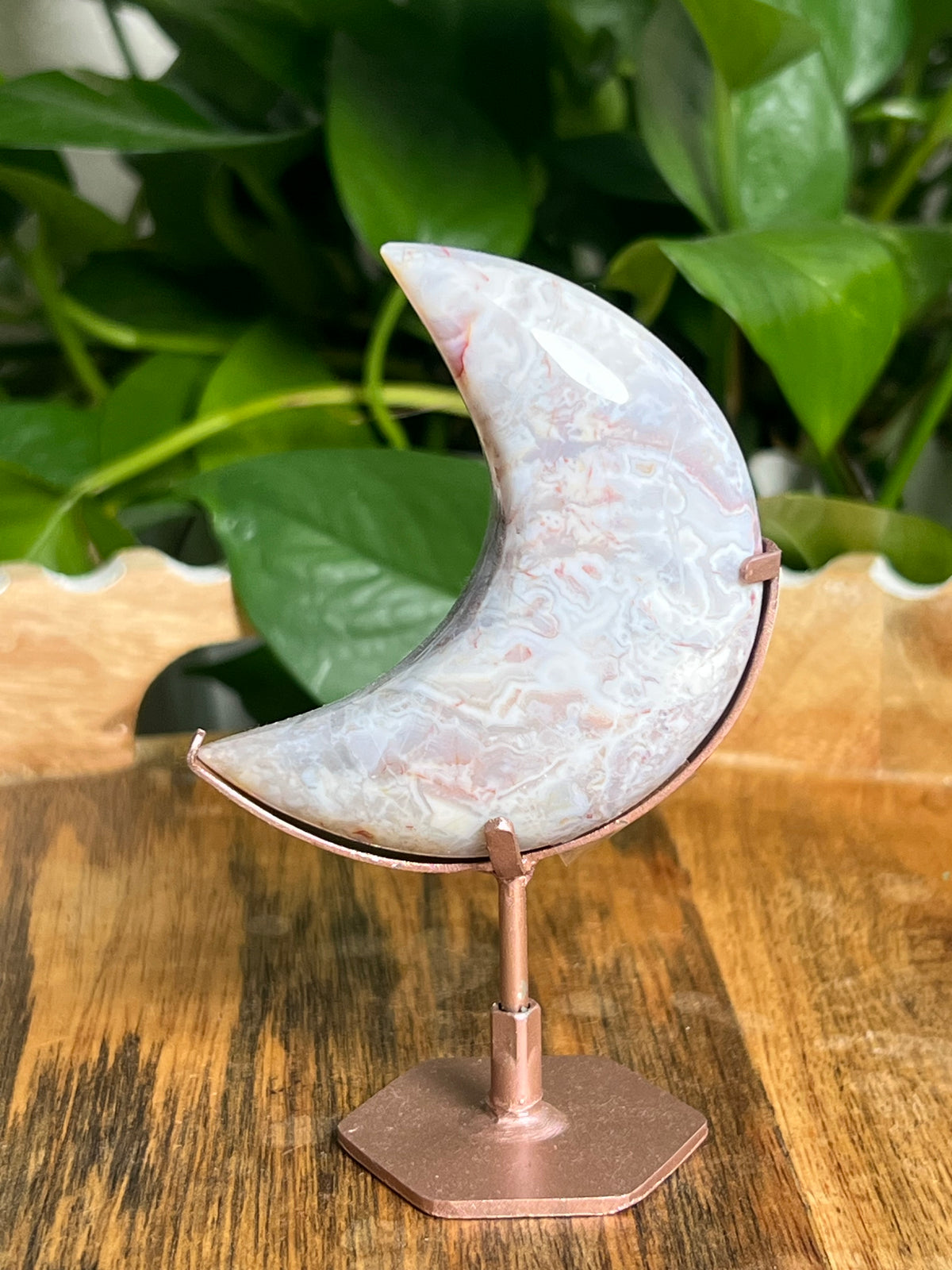 Sumatra Plume Agate Moon: RC