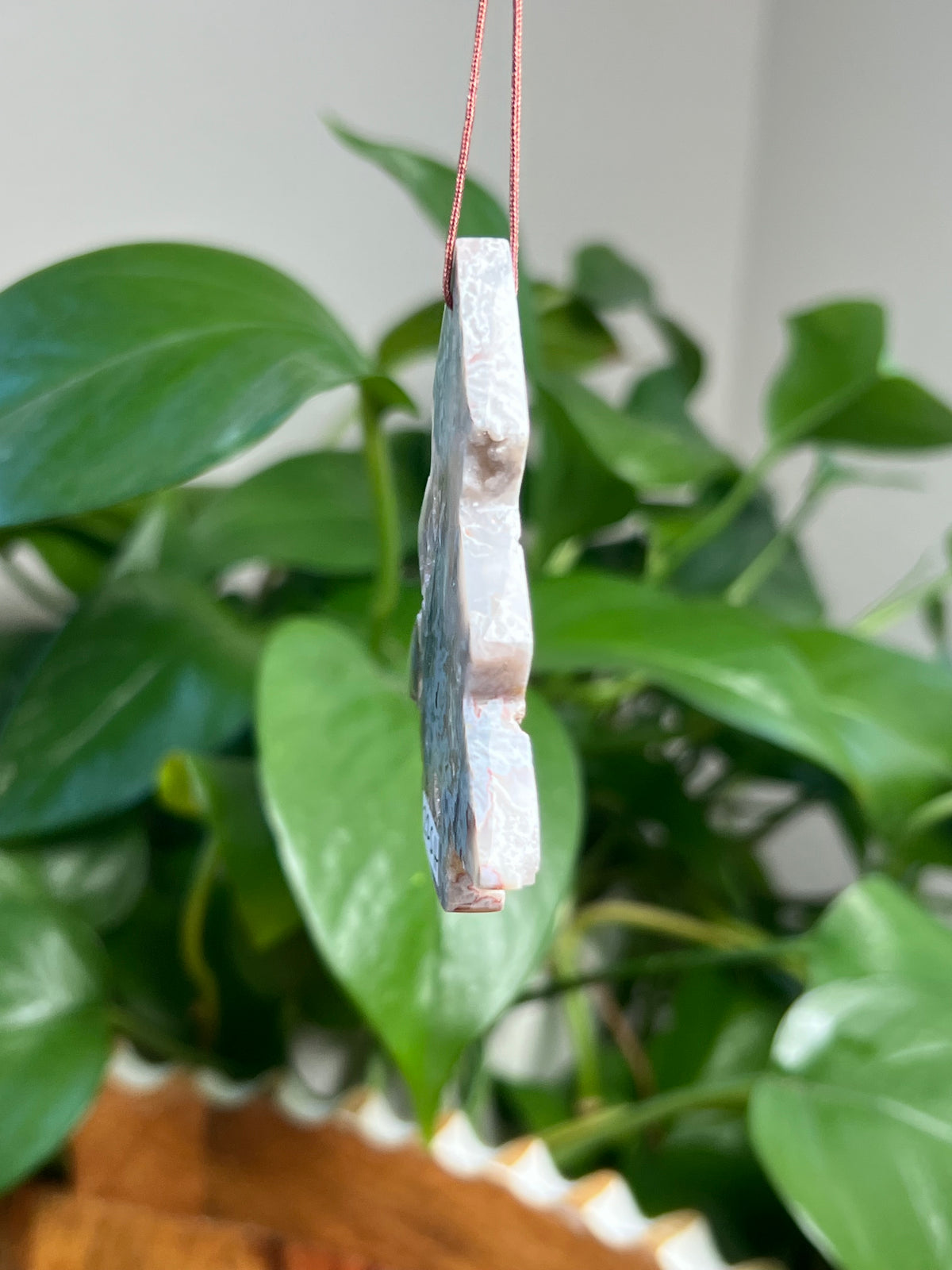 Sumatra Plume Agate Ornament Tree: SH