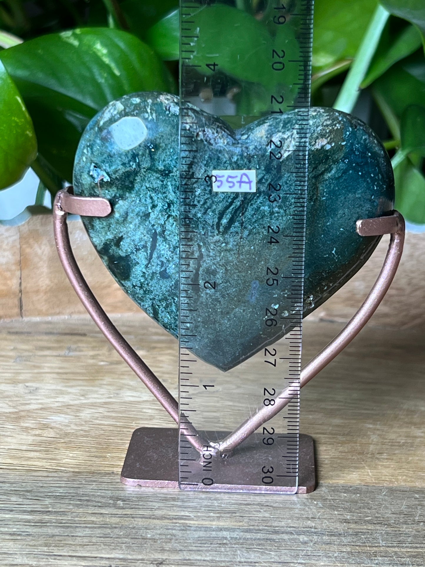 Blue Green Jasper Heart