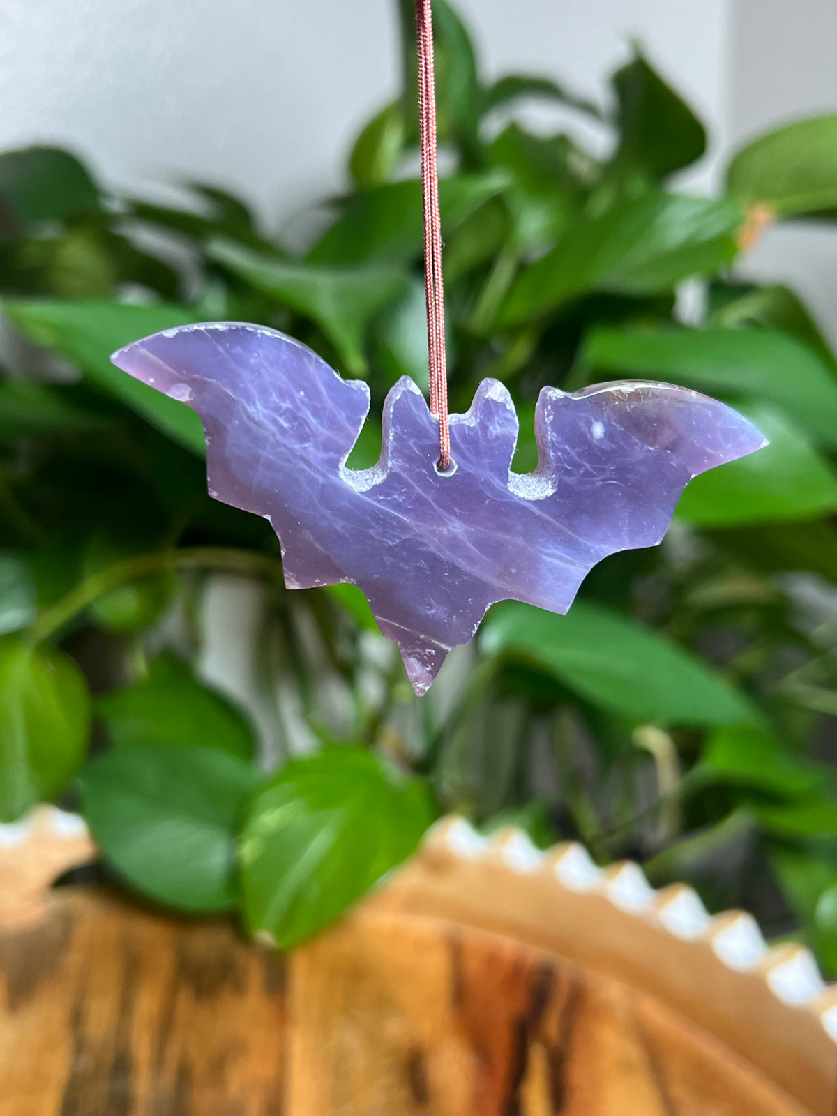 Purple Chalcedony Ornament Bat: PB