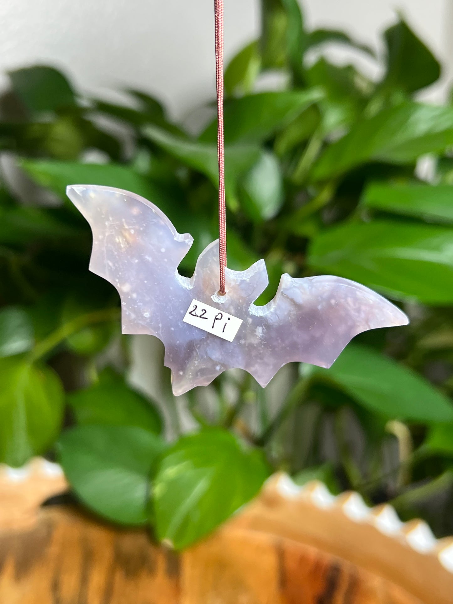 Purple Chalcedony Ornament Bat: Pi