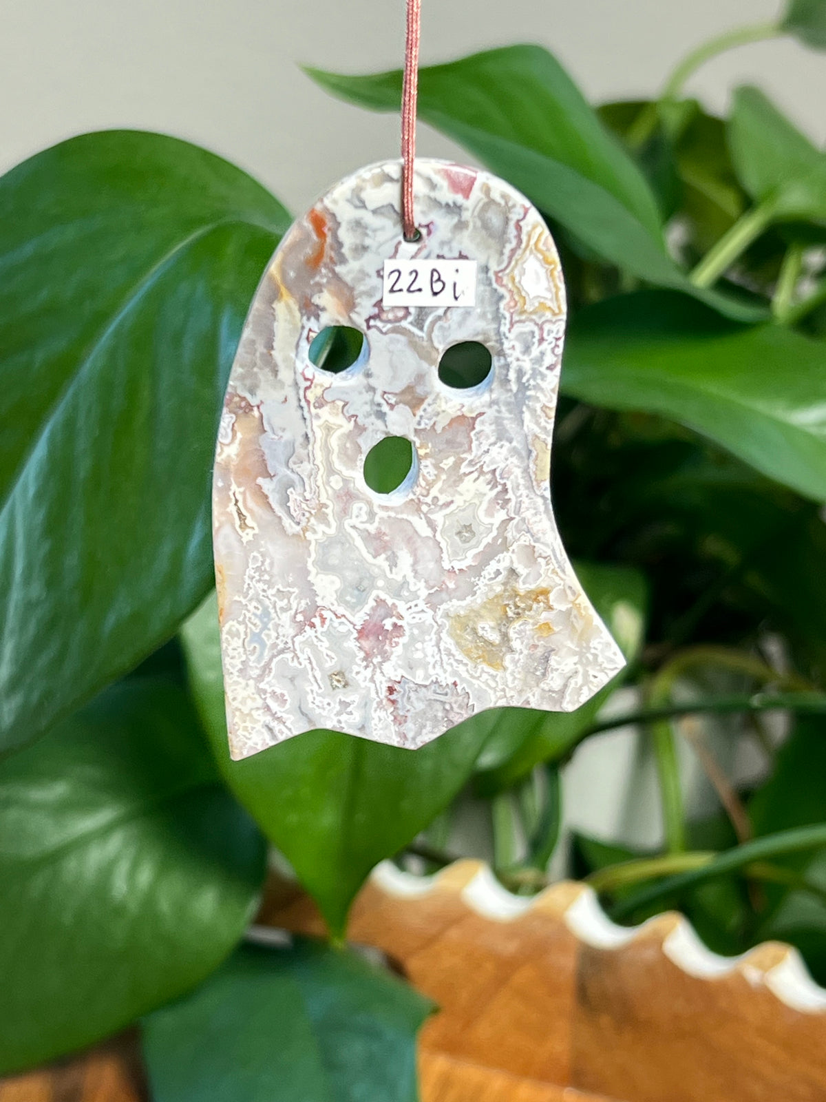 Sumatra Plume Agate Ghosts Ornaments