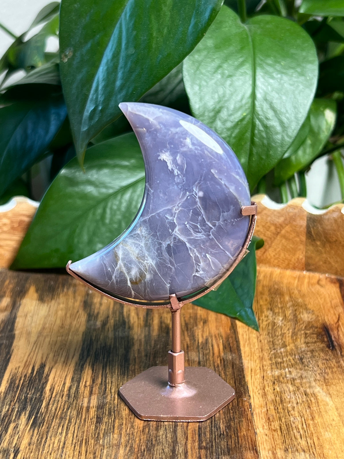 Purple Chalcedony Mini Puffy Moons