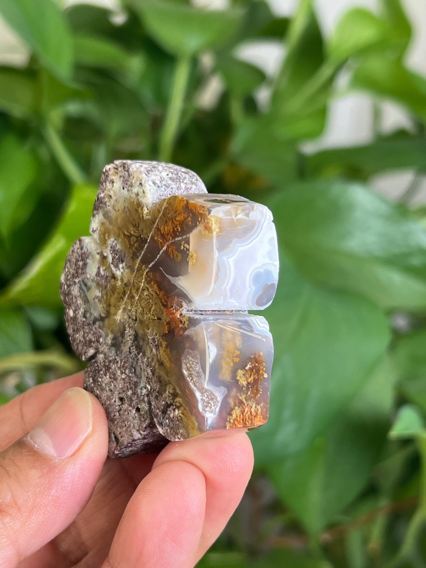 Scenic Moss Agate Flower
