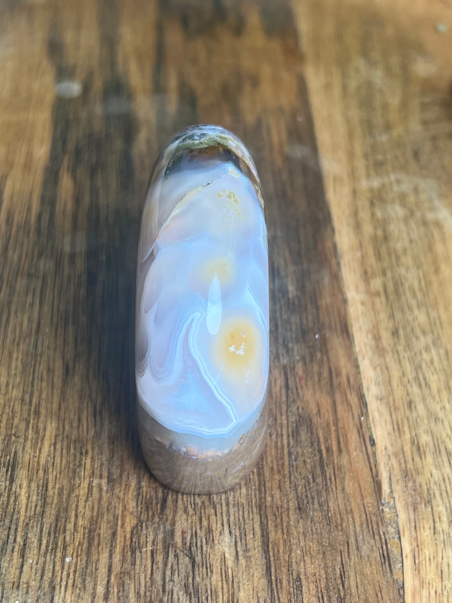 Scenic Moss Agate Bear Bi