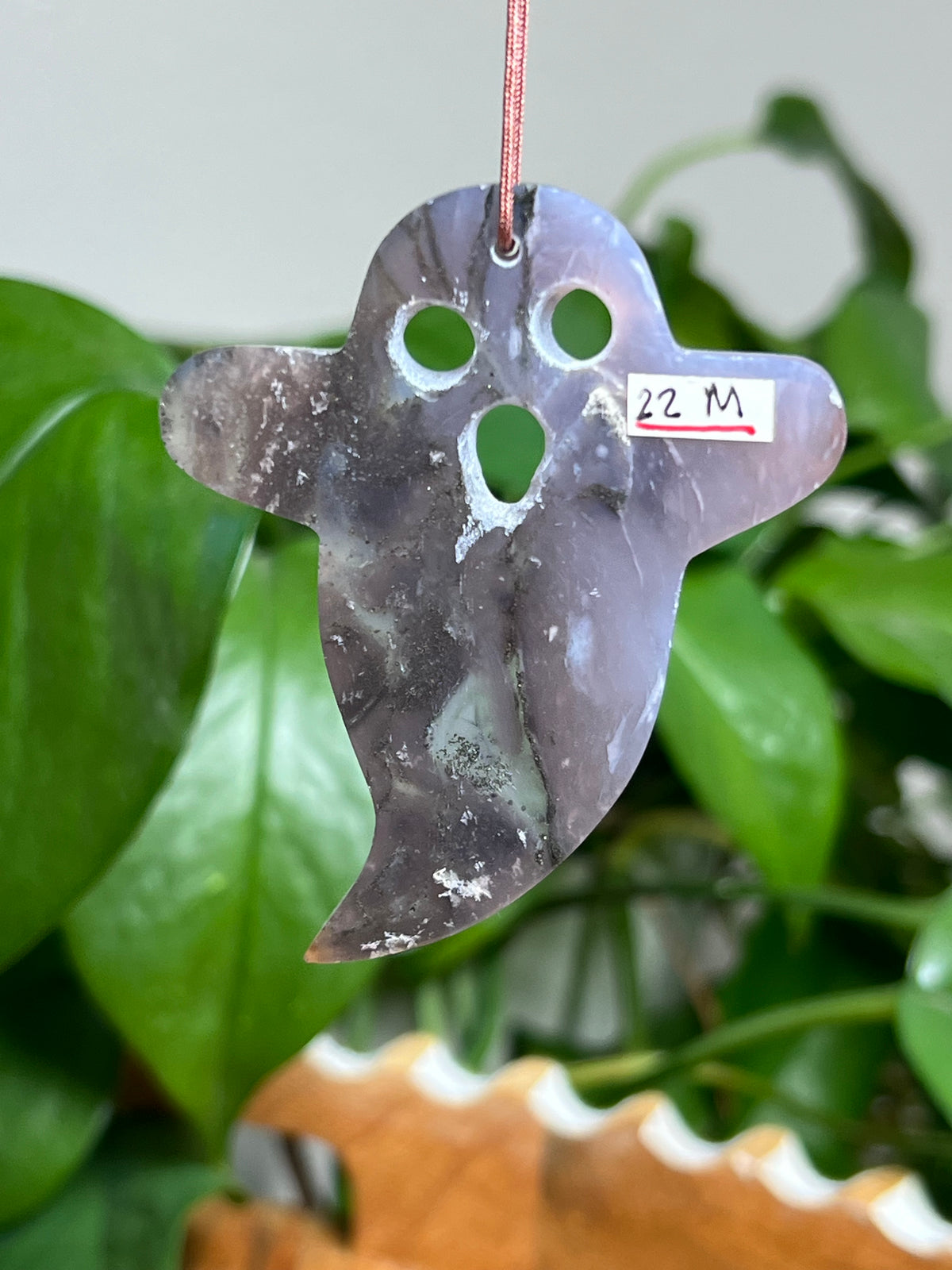 Purple Chalcedony Ghost Ornaments