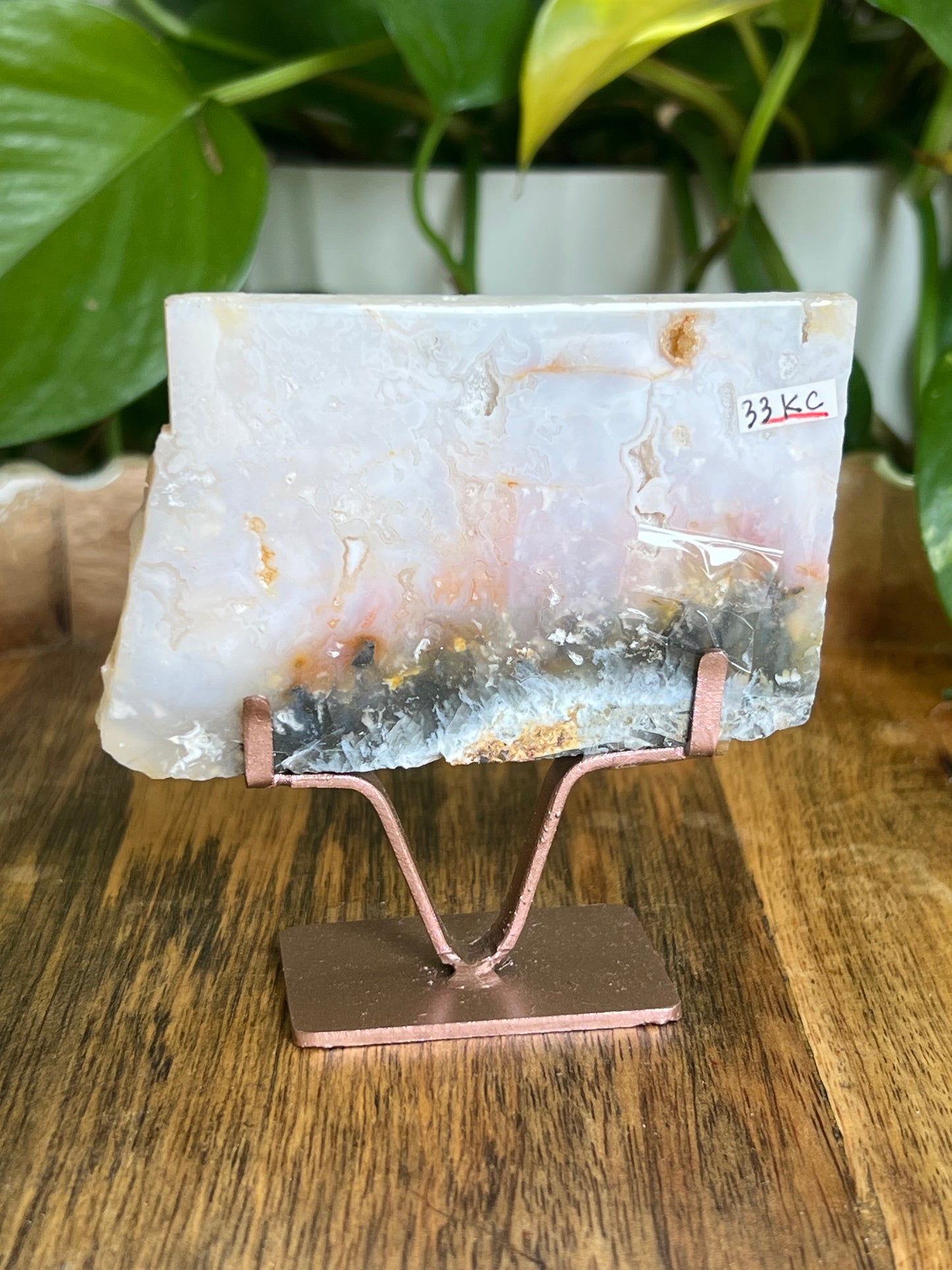 Rainbow Plume Agate Slab KC