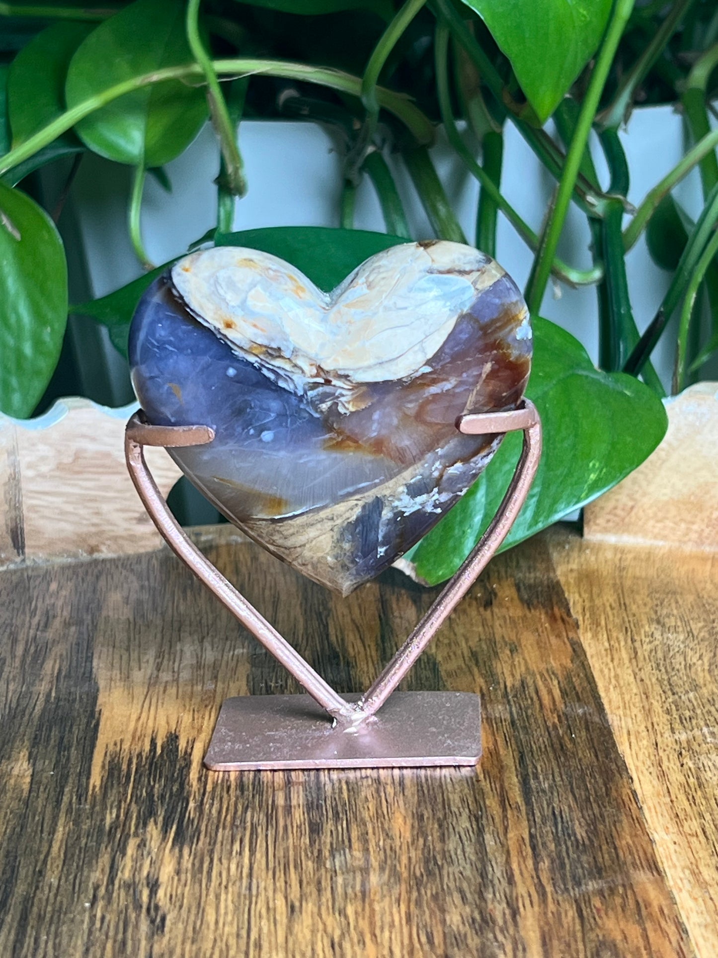 Purple Chalcedony Heart: PA