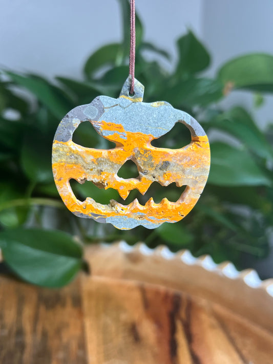Bumblebee Jasper Ornament Pumpkin: A
