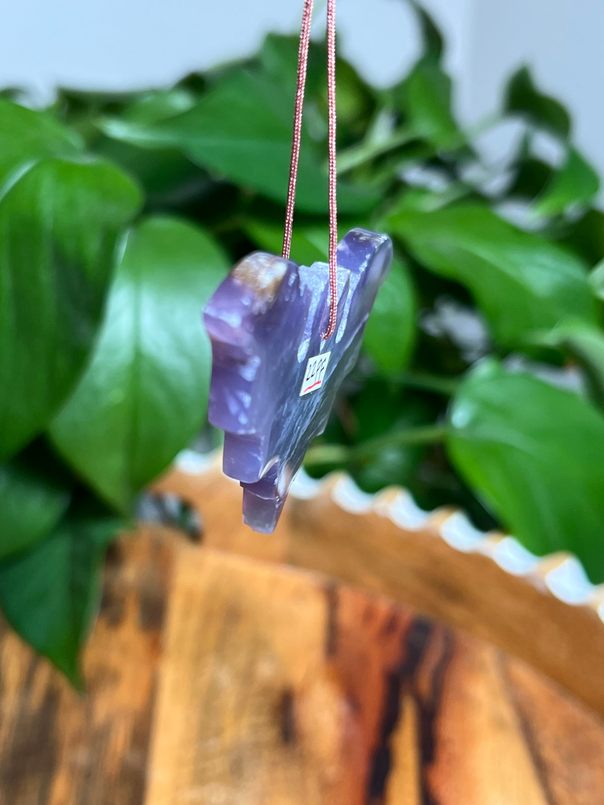 Purple Chalcedony Bat Ornaments