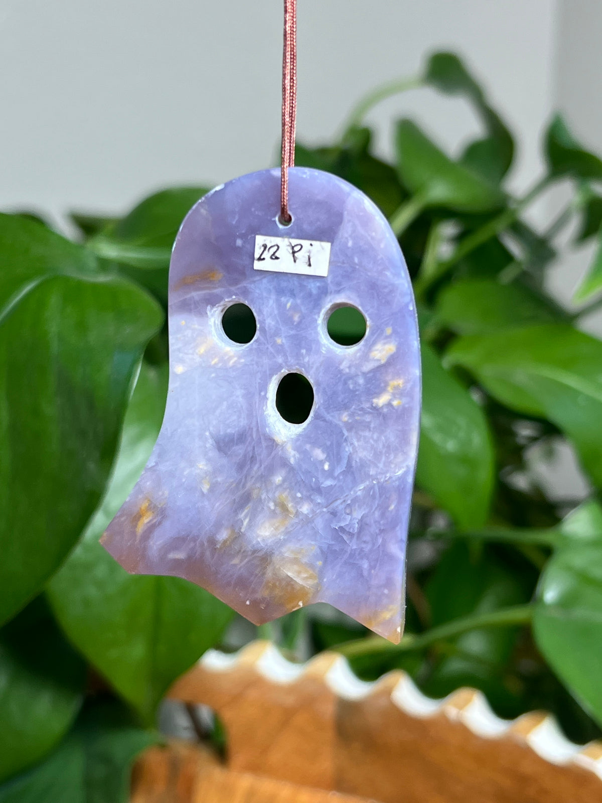 Purple Chalcedony Ghost Ornaments