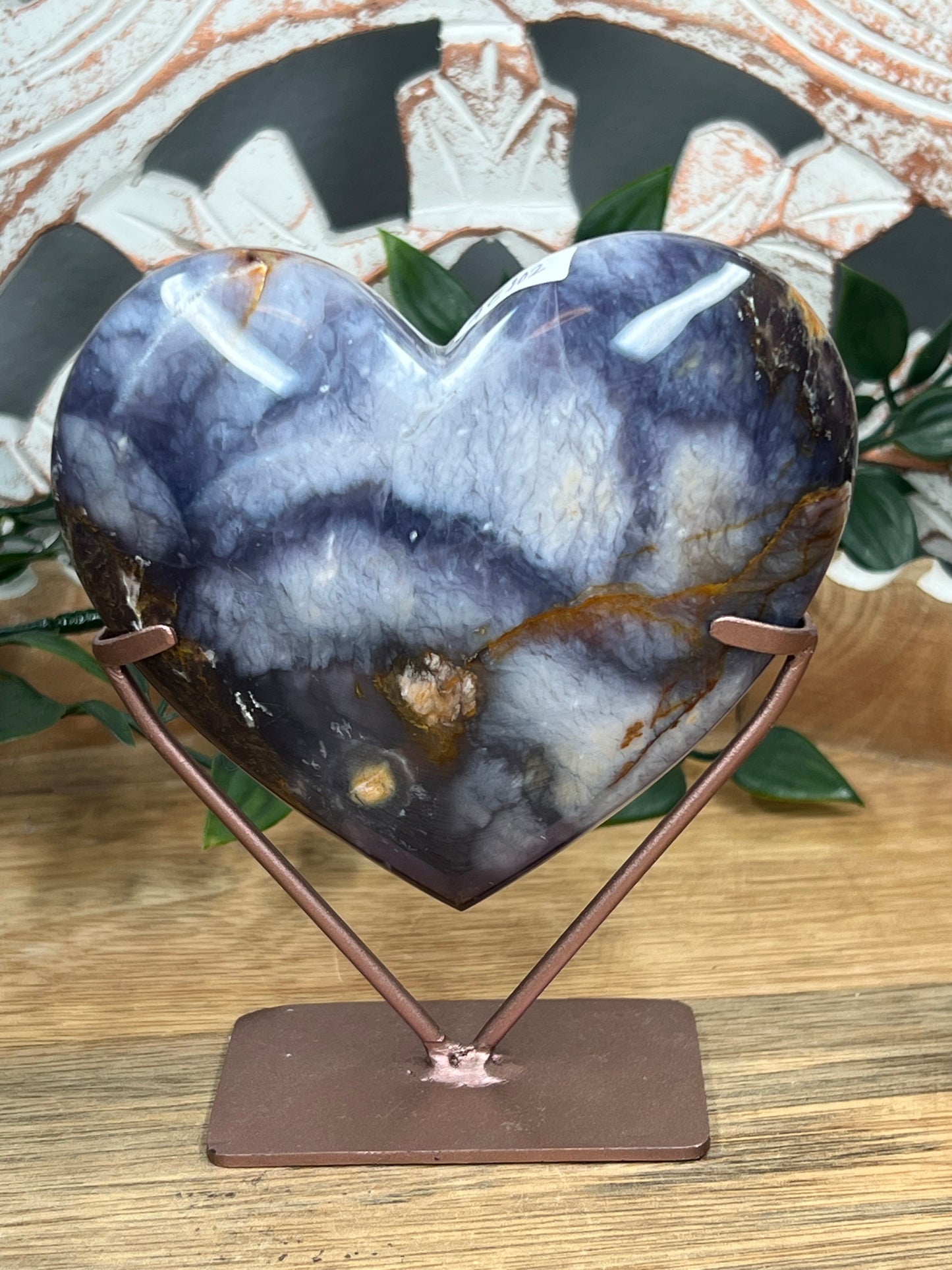 Purple Chalcedony Heart